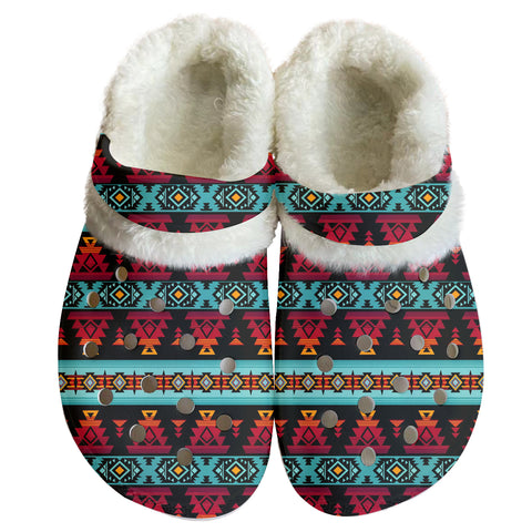 CCS0006 Native American Classic Clogs with Fleece Shoes