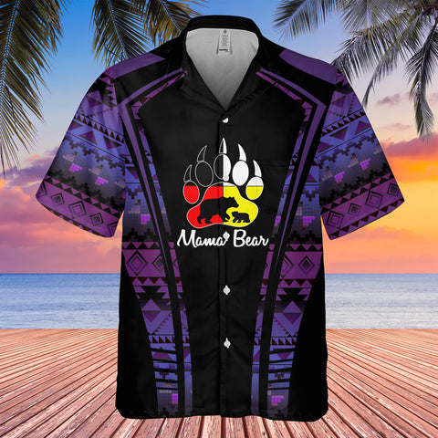 Powwow StoreGBHW000362 Tribe Design Native American Hawaiian Shirt 3D