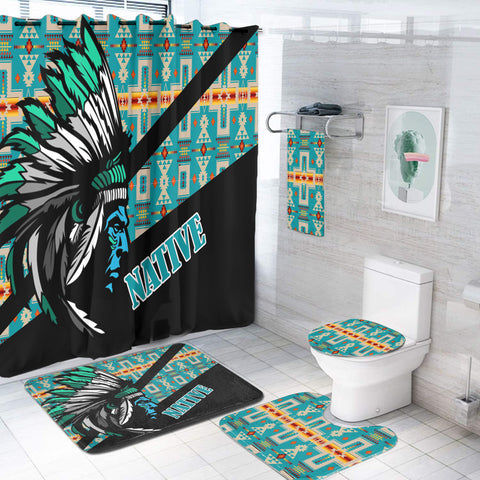 BS-000254 Pattern Native American Bathroom Set