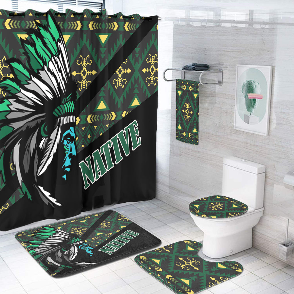 Powwow StoreBS000255 Pattern Native American Bathroom Set