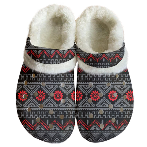 GB-NAT00595 Native American Classic Clogs with Fleece Shoes