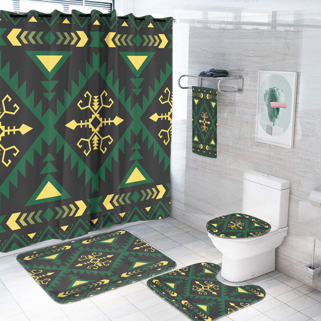 Powwow StoreBS000256 Pattern Native American Bathroom Set