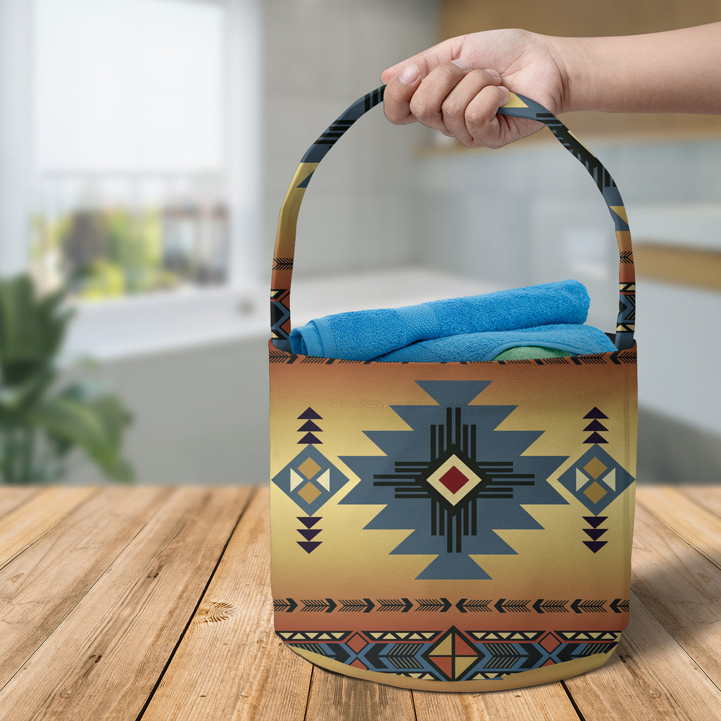 Powwow StoreGBNAT00057 Pattern Native Fabric Basket