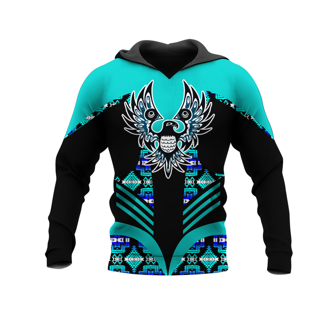 Powwow StoreHD001182 Pattern Native Pride 3D Hoodie