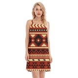 Powwow StoreGBNAT00521 Native  Design Women's Oneck Cami Dress