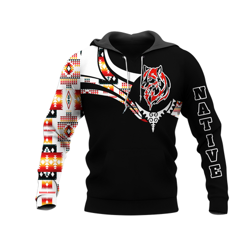 Powwow StoreHD0012509 Pattern Native Pride 3D Hoodie