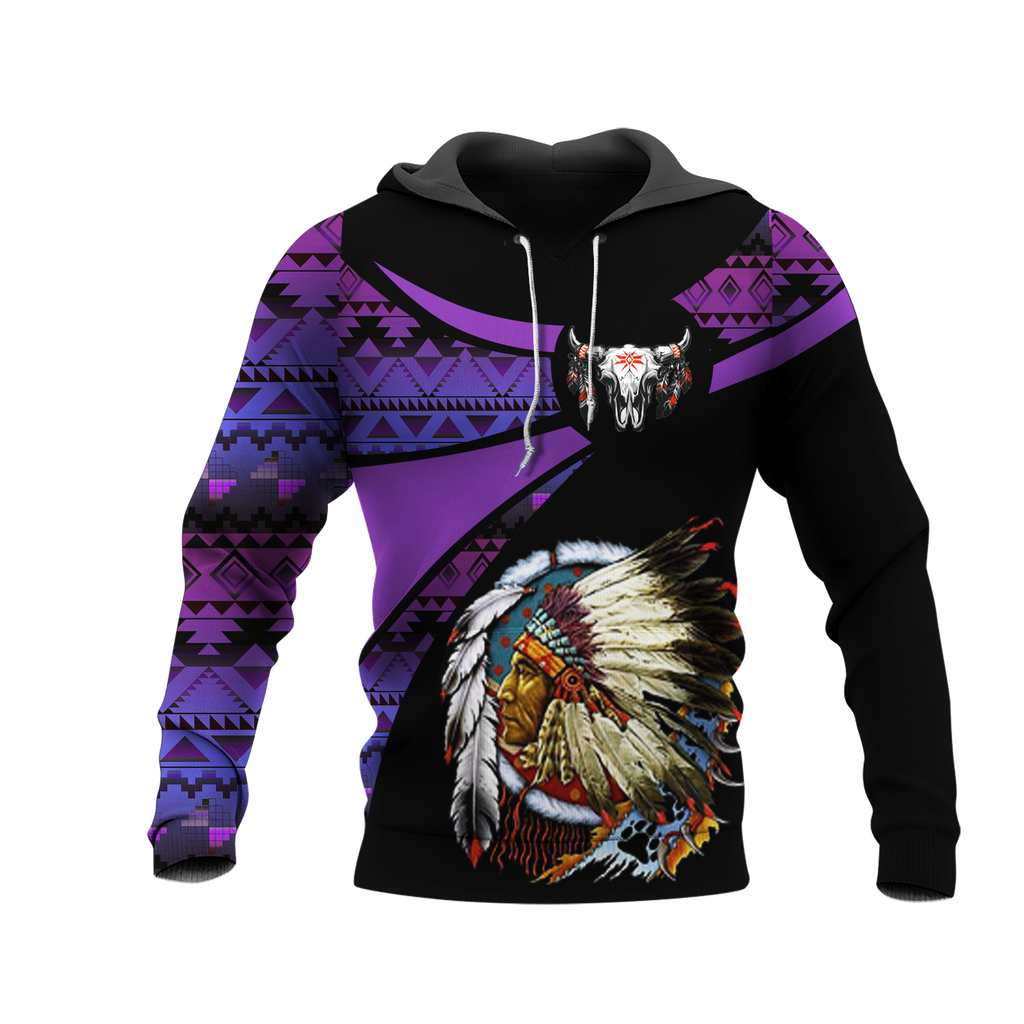 Powwow StoreHD000818 Pattern Native Pride 3D Hoodie