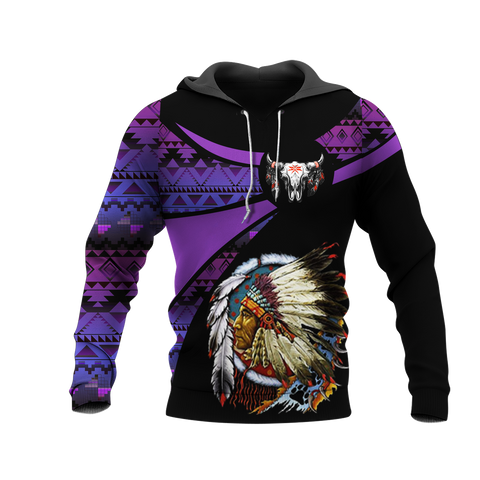 Powwow StoreHD000818 Pattern Native Pride 3D Hoodie