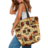 Powwow StoreGBNAT00022 Pattern Tribe Canvas Shopping Bag