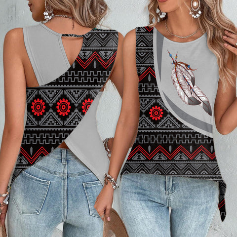 Powwow StoreCBT0002  Pattern Native Cross Back Top