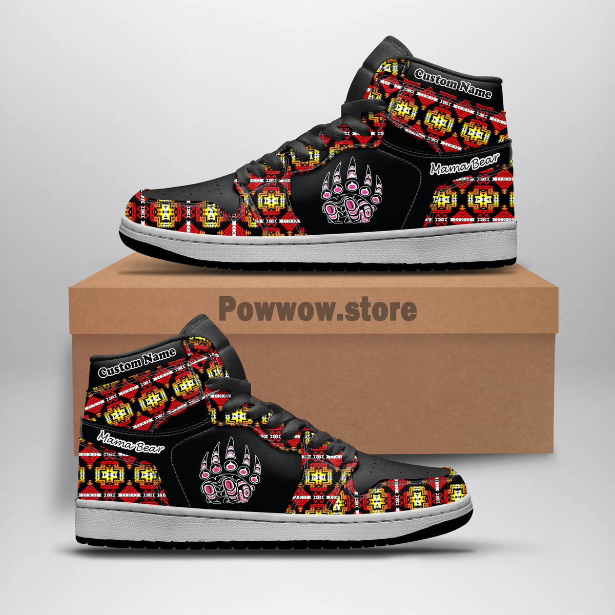 Powwow StoreJDS0106 Pattern Native Shoes
