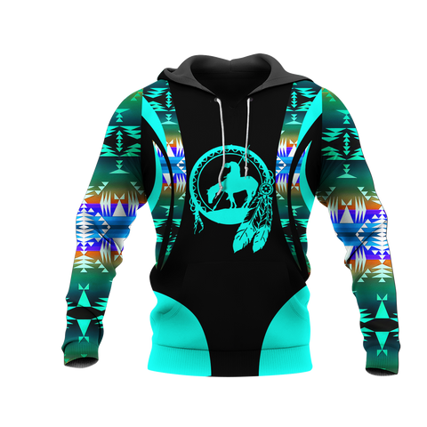 Powwow StoreHD001134 Pattern Native Pride 3D Hoodie