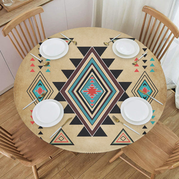 GB-NAT00076 Pattern Native American Round Table Set – Powwow Store