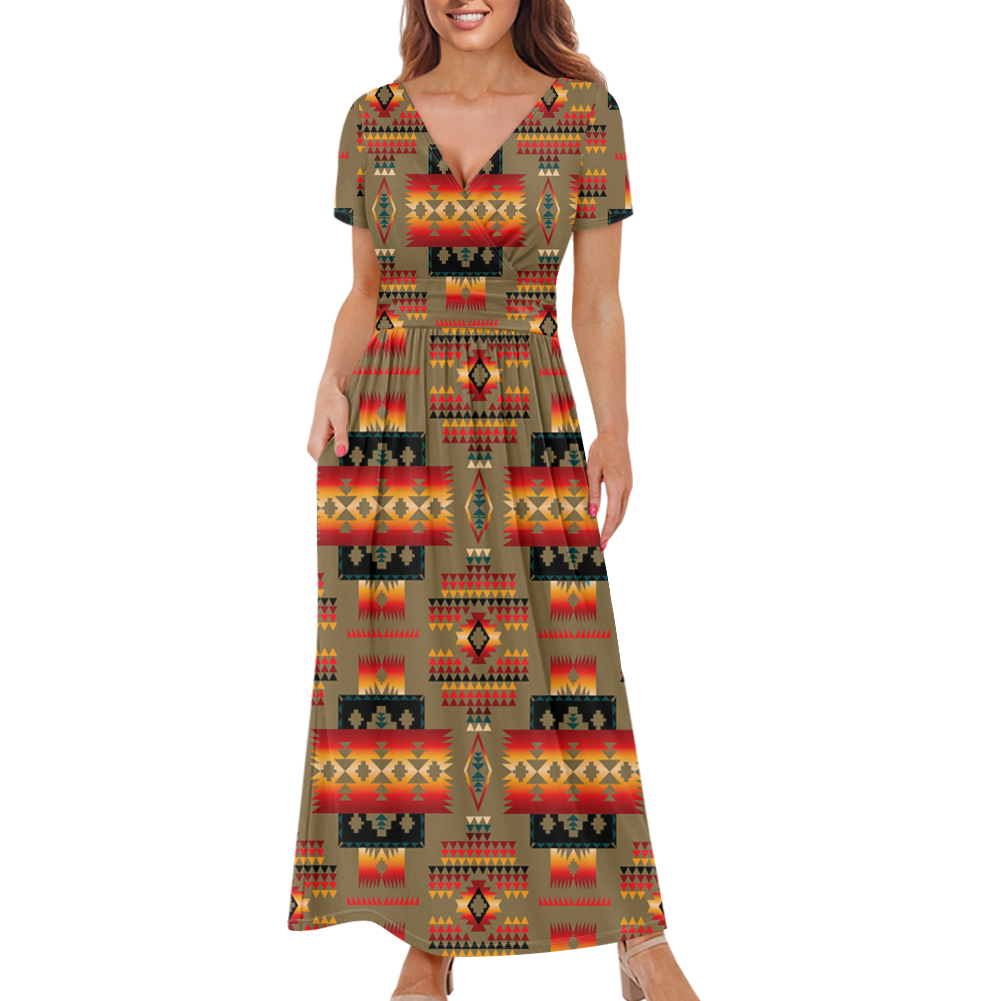 Powwow StoreGBNAT0004604 Pattern Native Ladies Dress