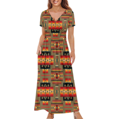 Powwow StoreGBNAT0004604 Pattern Native Ladies Dress