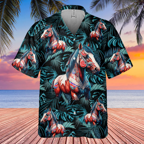 Powwow StoreGBHW001020 Tribe Design Native American Hawaiian Shirt 3D