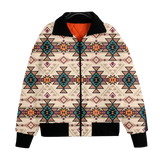 GB-NAT00622 Pattern Native American Unisex Knitted Fleece Lapel Outwear