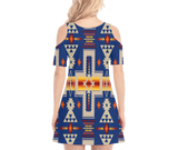 Powwow Storegb nat00062 04 pattern native womens cold shoulder o neck dress