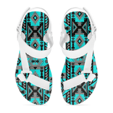 GB-NAT00626 Pattern Native American Open Toes Sandals