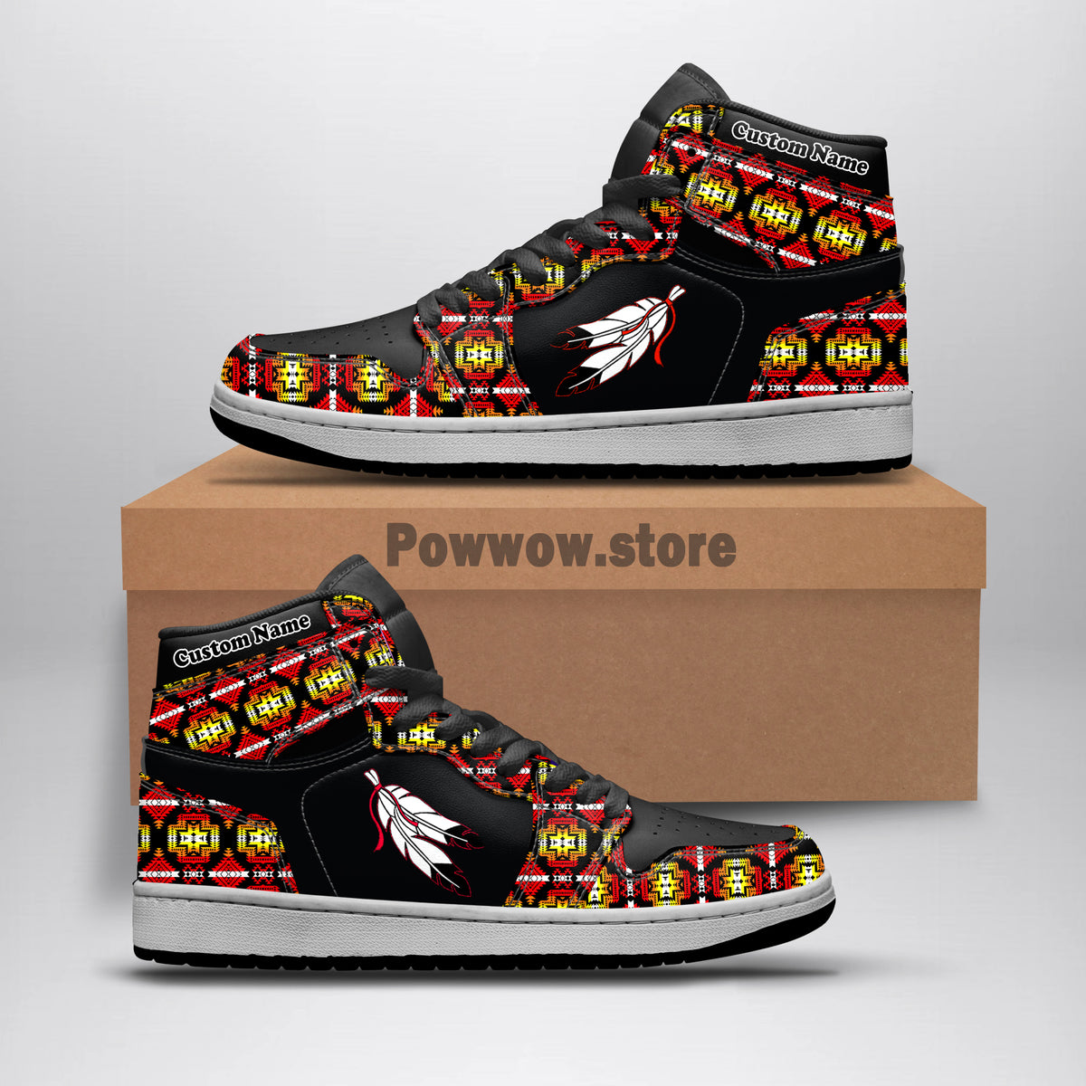 Powwow StoreJDS0108 Pattern Native Shoes