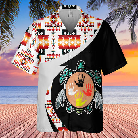 GB-HW000978 Tribe Design Native American Hawaiian Shirt 3D
