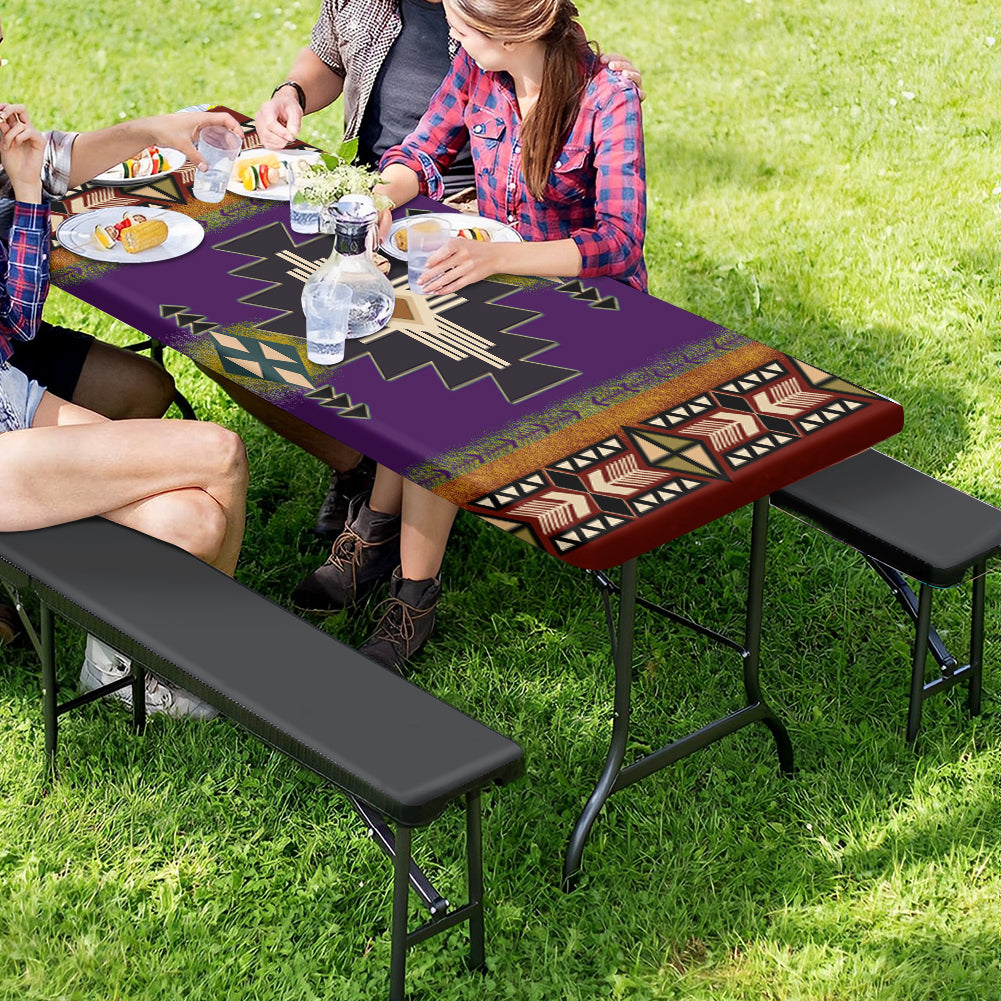 GB-NAT0001-04Tribe Design Native American Picnic Table Cover