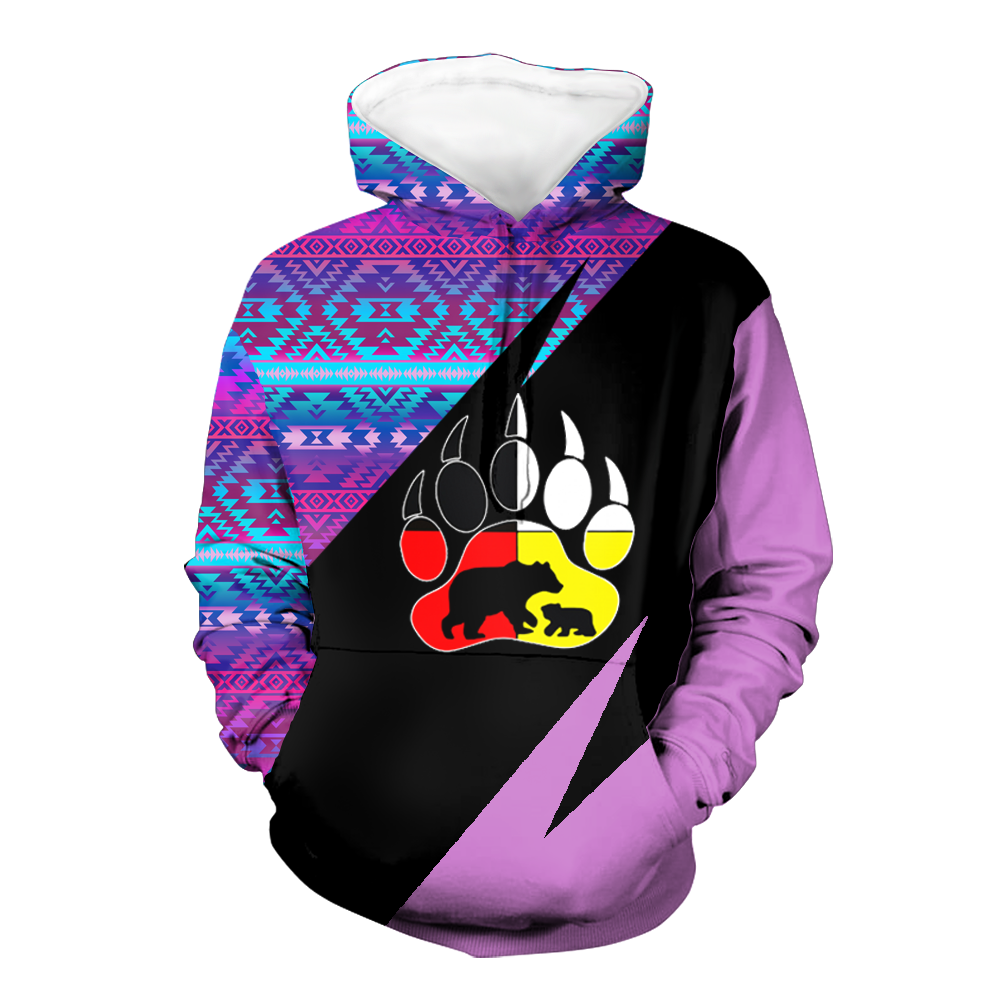 Powwow StoreHD0012150 Pattern Native Pride 3D Hoodie