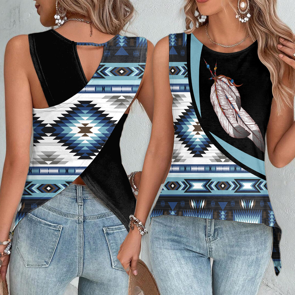 Powwow StoreCBT0003  Pattern Native Cross Back Top