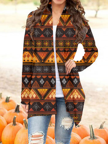 GB-NAT00644 Tribe Design Native Women's Cardigan With Long Sleeve