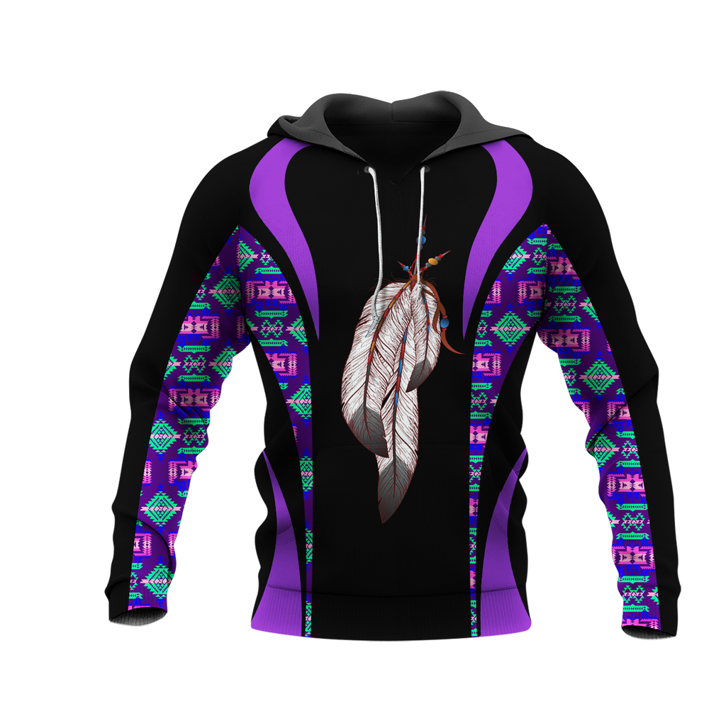 Powwow StoreHD0011551 Pattern Native Pride 3D Hoodie