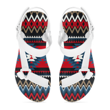 GB-NAT00529 Pattern Native American Open Toes Sandals