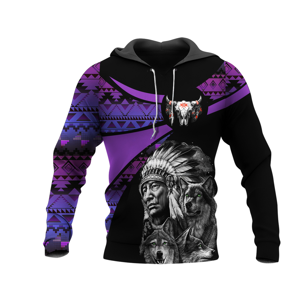 Powwow StoreHD000819 Pattern Native Pride 3D Hoodie