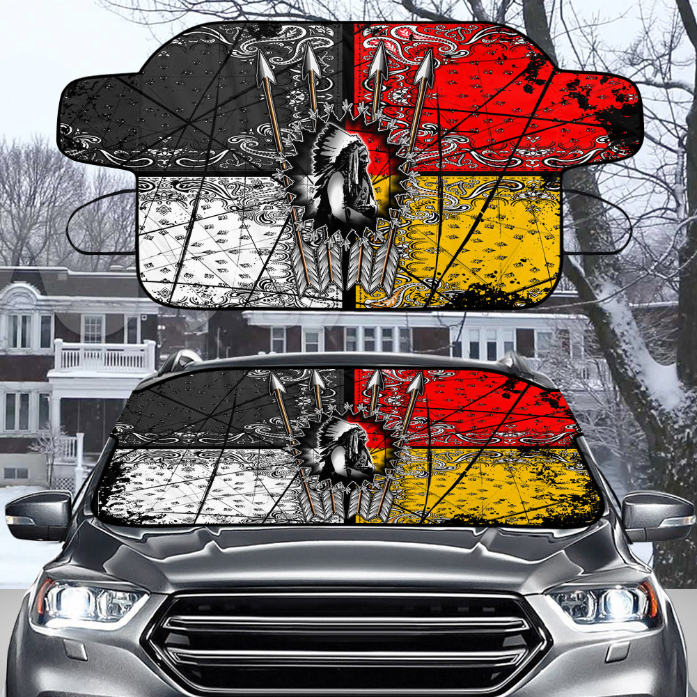 Powwow StoreGBNAT00015 United Tribes Native Windshield Snow Covers