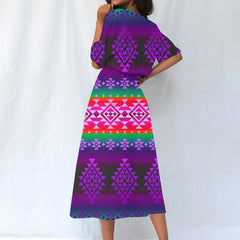 Powwow Storegb nat00680 04 pattern native womens elastic waist dress