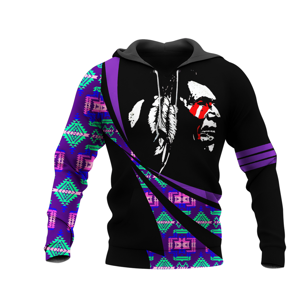 Powwow StoreHD0012059 Pattern Native Pride 3D Hoodie