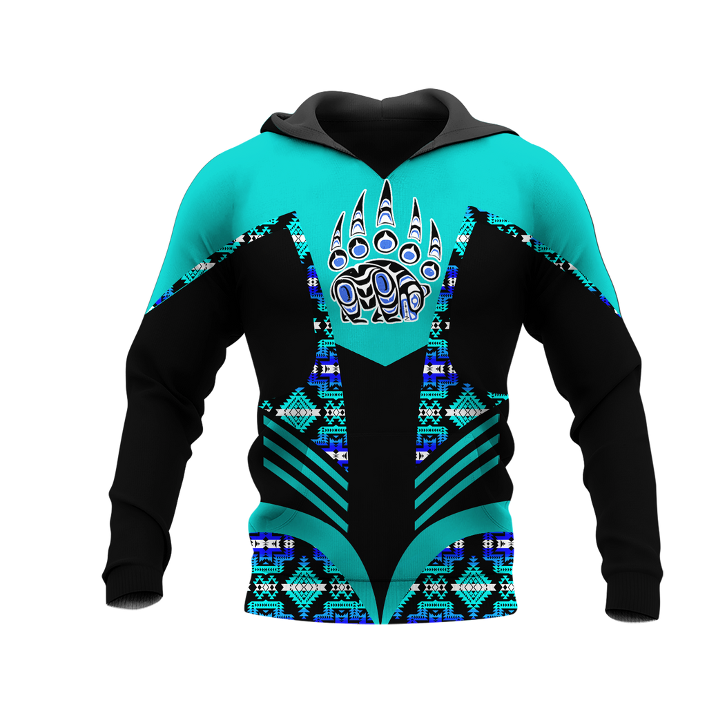 Powwow StoreHD001184 Pattern Native Pride 3D Hoodie