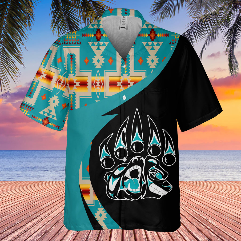 Powwow StoreGBHW000979 Tribe Design Native American Hawaiian Shirt 3D