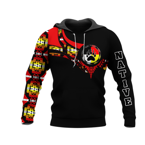 Powwow StoreHD0012511 Pattern Native Pride 3D Hoodie