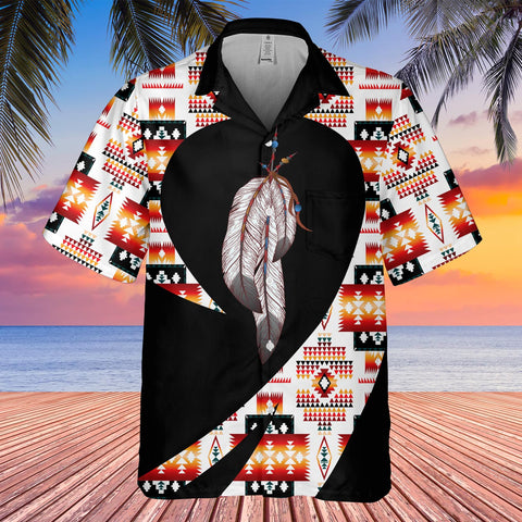 GB-HW000853 Tribe Design Native American Hawaiian Shirt 3D