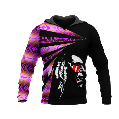 Powwow StoreHD0011904 Pattern Native Pride 3D Hoodie