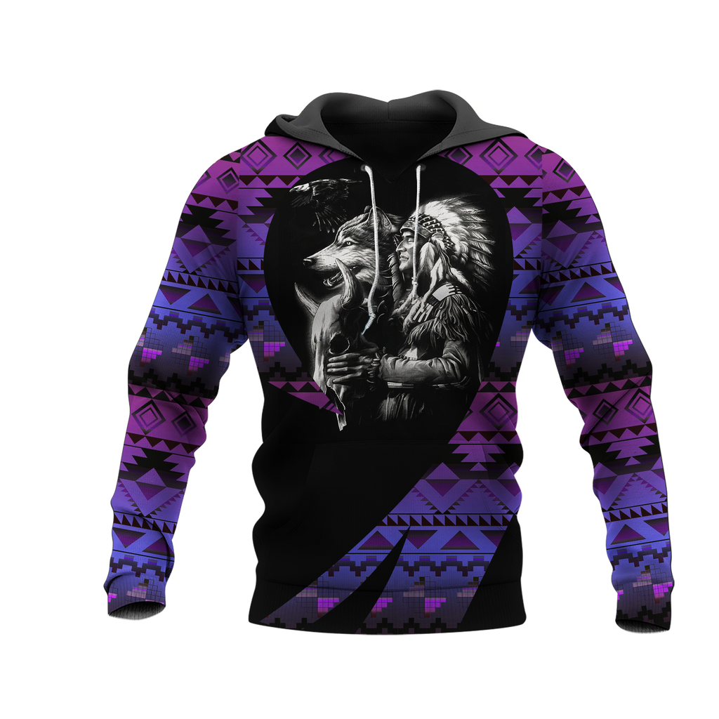 Powwow StoreHD0011632 Pattern Native Pride 3D Hoodie