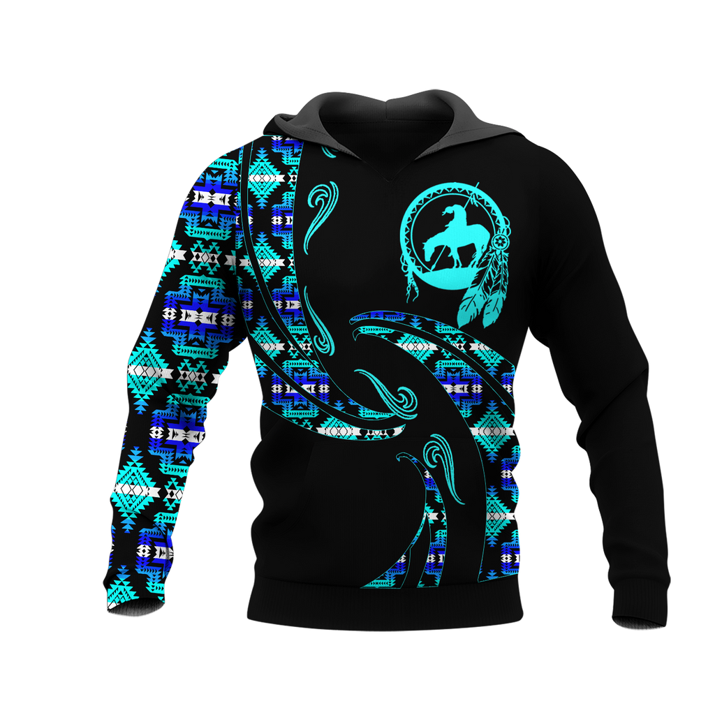 Powwow StoreHD0012370 Pattern Native Pride 3D Hoodie