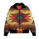 Powwow StoreGBNAT00065 Pattern Native American Unisex Knitted Fleece Lapel Outwear