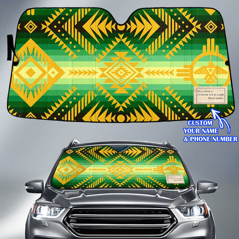 250325M10 Custom Name Native American Auto Sun Shade