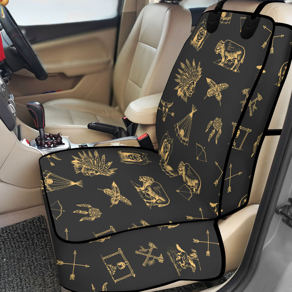 250328M01 Native American Waterproof Car Front Seat Cover for Pet