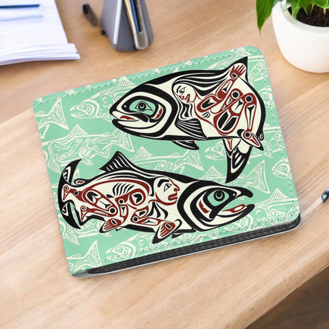250411M01 Tribe Fish Native American Men Wallet