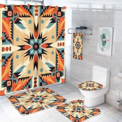 BS-000283 Pattern Native American Bathroom Set