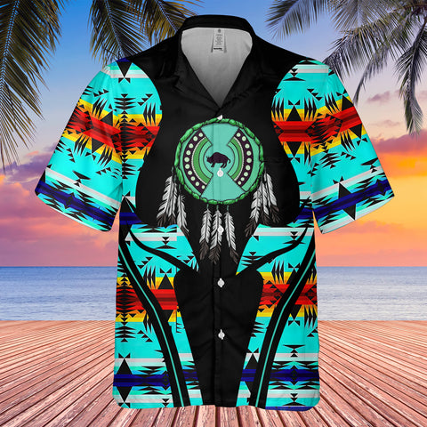 GB-HW000396 Tribe Design Native American Hawaiian Shirt 3D