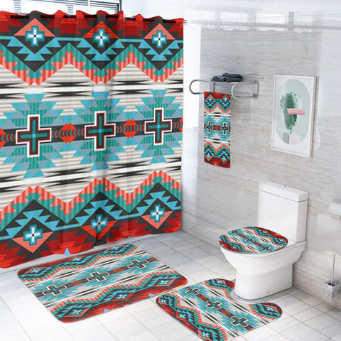BS-000274 Pattern Native American Bathroom Set