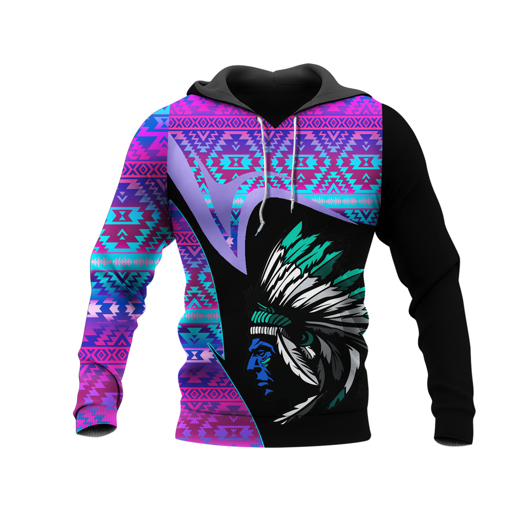 Powwow StoreHD0011539 Pattern Native Pride 3D Hoodie